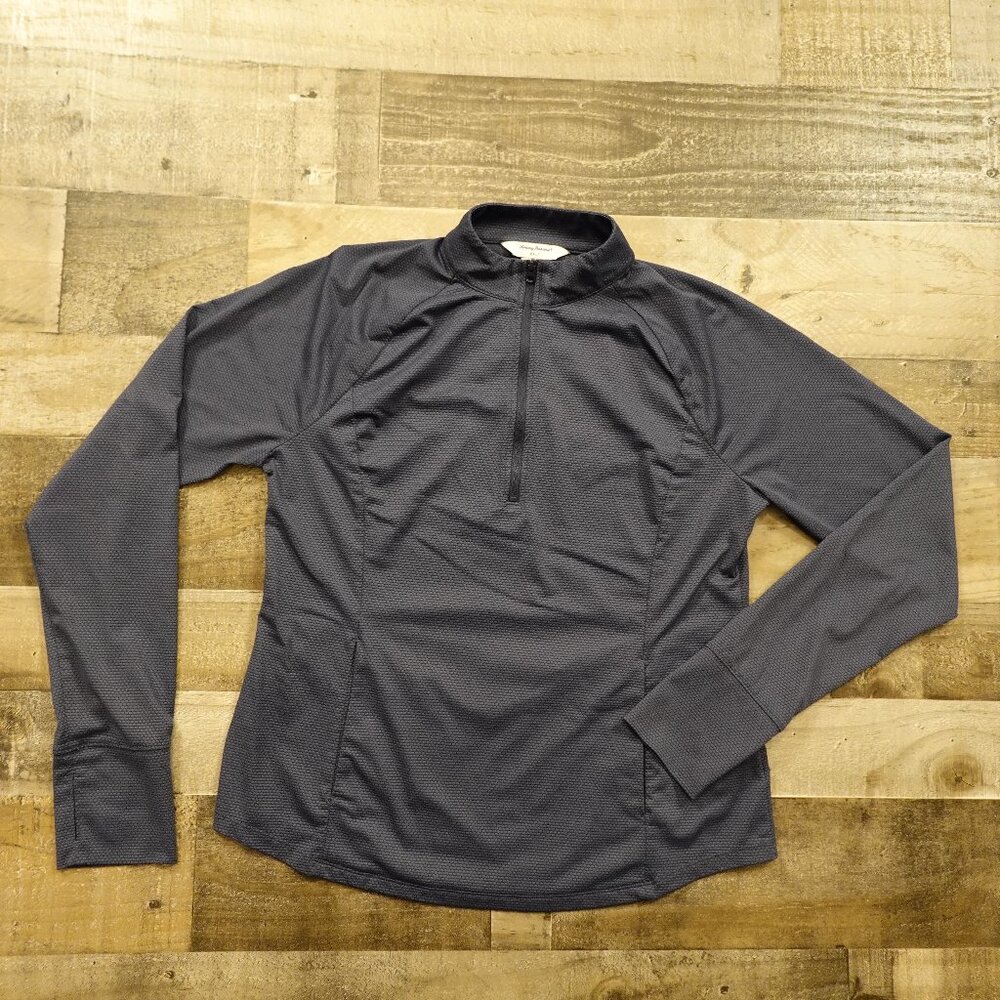 Tommy Bahama Golf Quarter-Zip Pullover Women’s XL Slate Blue Performance Top‎